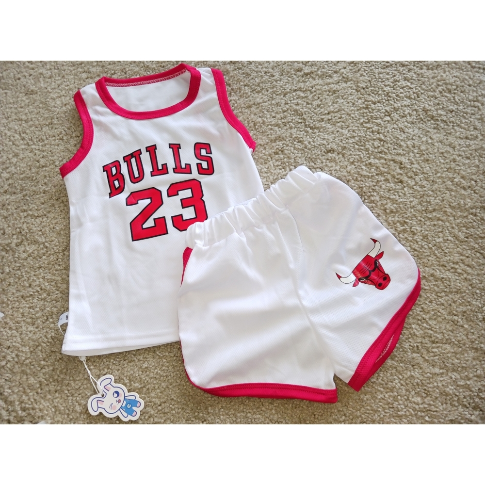 Chicago Bulls Children Basketball Jersey 2 Piece Outfit Set